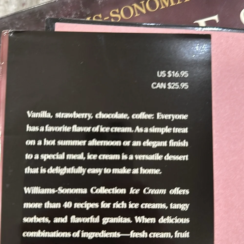Williams Sonoma Salad, Cookies and Ice Cream Book Trio.